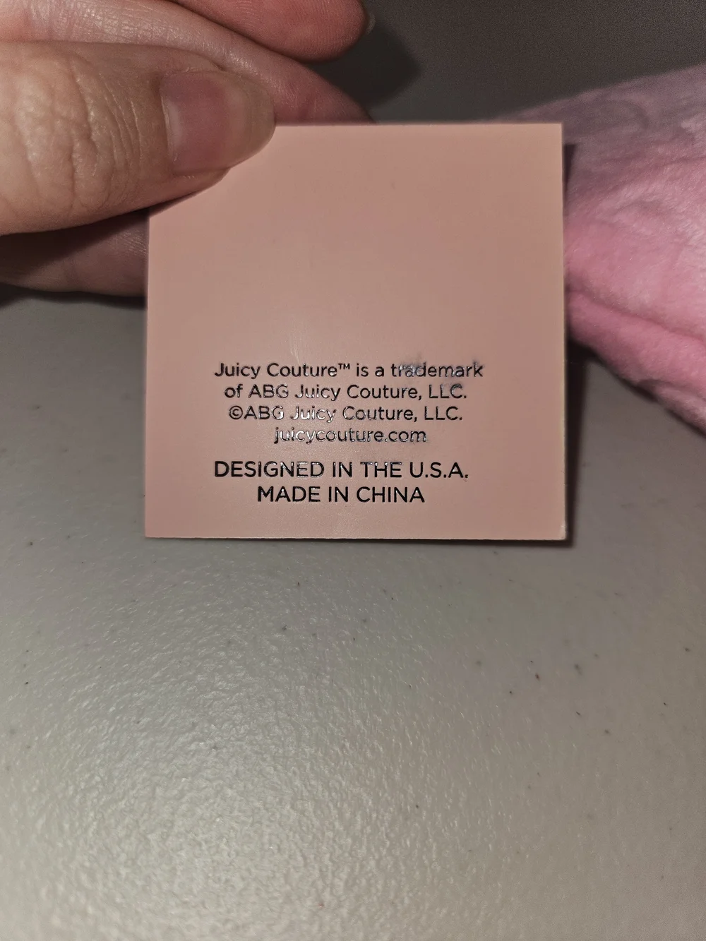 NWT Juicy Couture Pink Velvet Logo Cosmetic Pouch